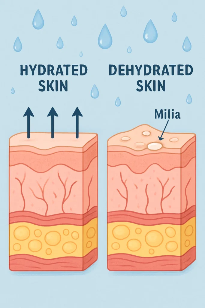 The importance of hydration and milia production Apsley