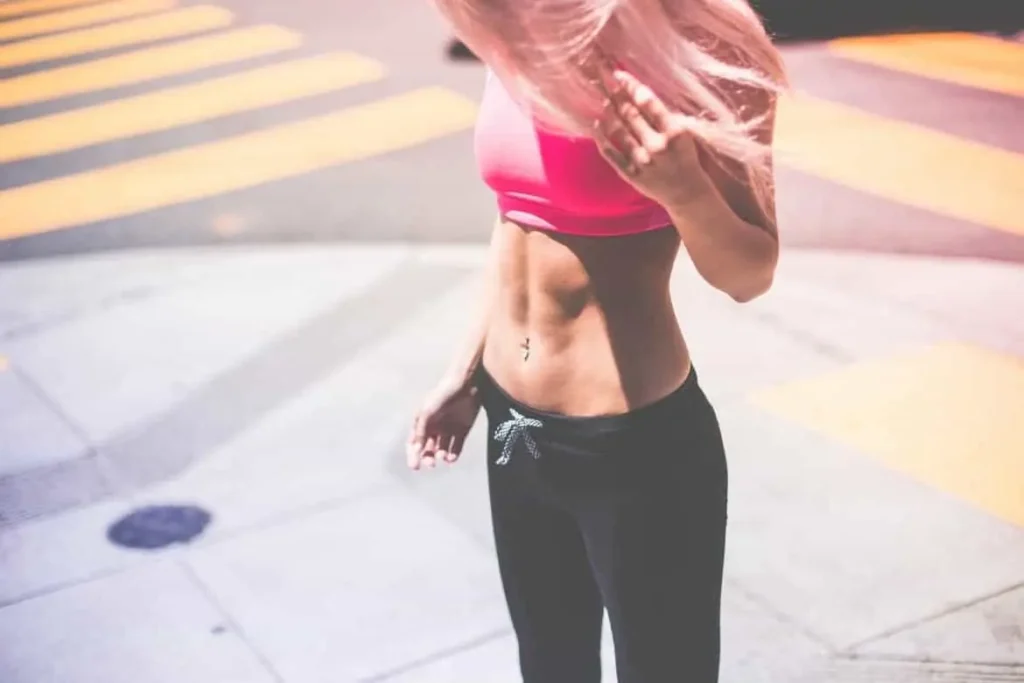 Woman with toned stomach after LA-EMS Body Sculpting Treatment Apsley 